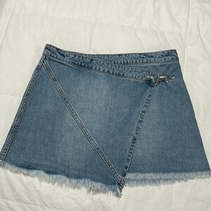 Blank NYC Denim Assymetrical Wrap Skirt NWOT 28